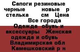 Сапоги резиновые черные Sandra новые - р.37 стелька 24.5 см › Цена ­ 700 - Все города Одежда, обувь и аксессуары » Женская одежда и обувь   . Владимирская обл.,Камешковский р-н